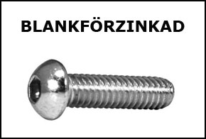Kullrig insexskruv blankförzinkad ISO 7380