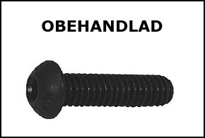 Kullrig insexskruv obehandlad ISO 7380