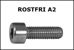 Cylindrisk insexskruv A2 rostfri DIN 912