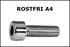 Cylindrisk insexskruv A4 rostfri DIN 912